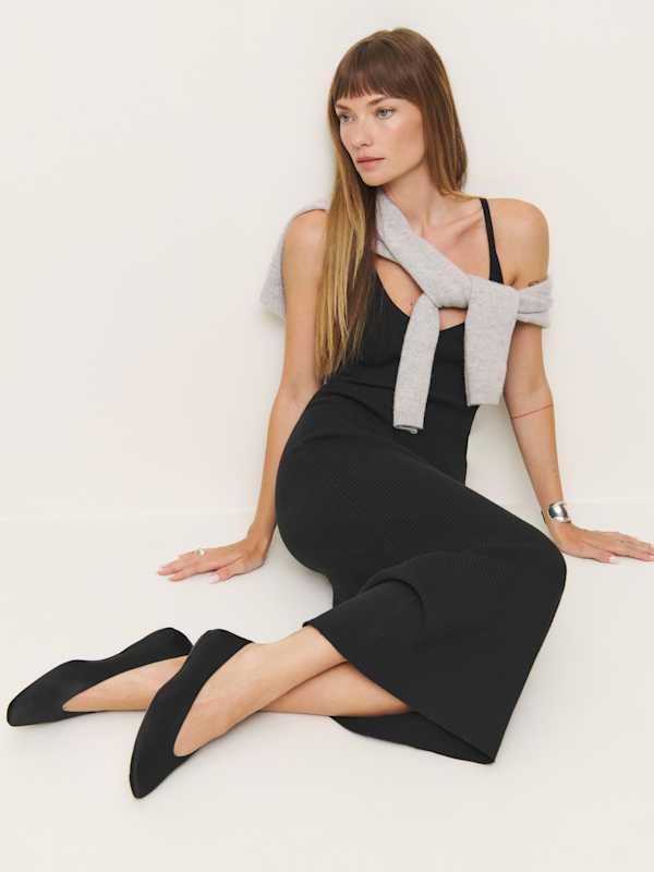 Prudence Ballet Flat - Black Satin